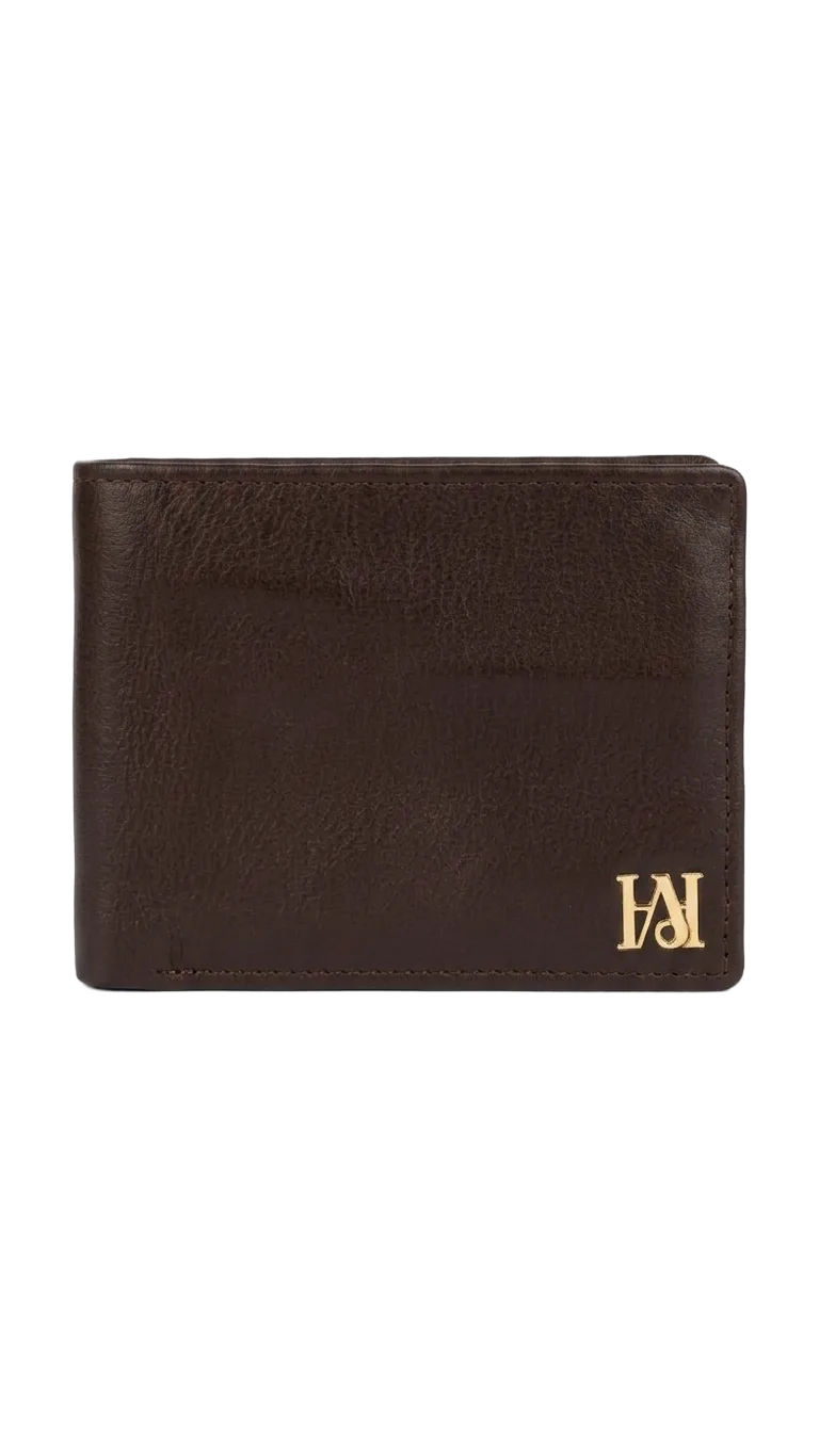 Walnut Brown Hand-Stitched Leather Bifold Wallet — Classic