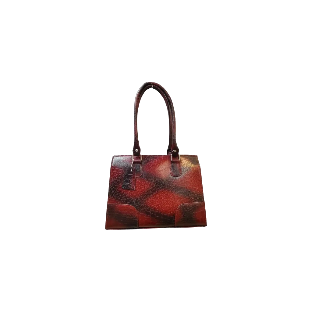 Croco Tote Bag — Maroon Edition